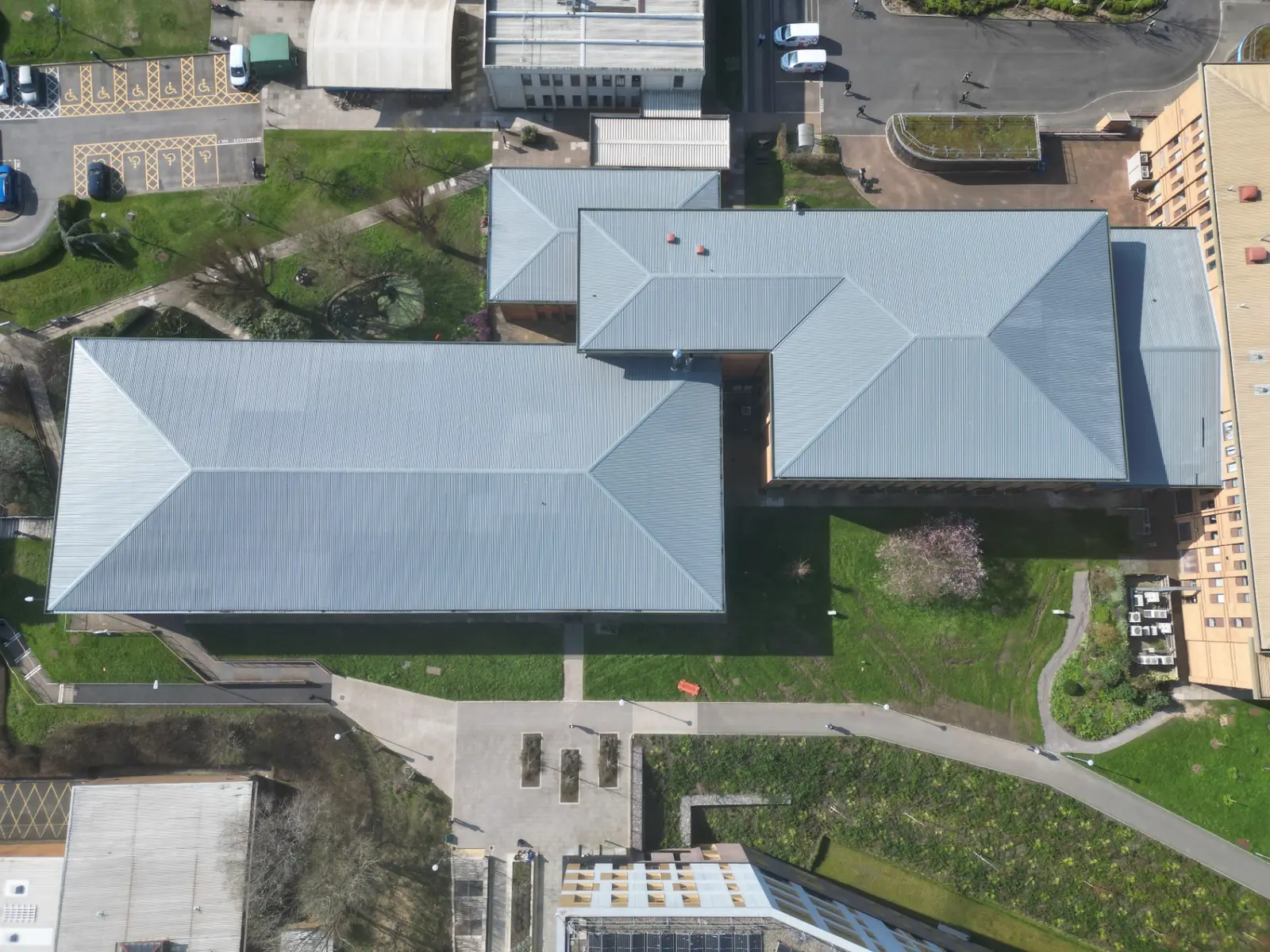 Metal Roof Coatings roof coating systems system installed by TRS on a UK commercial building